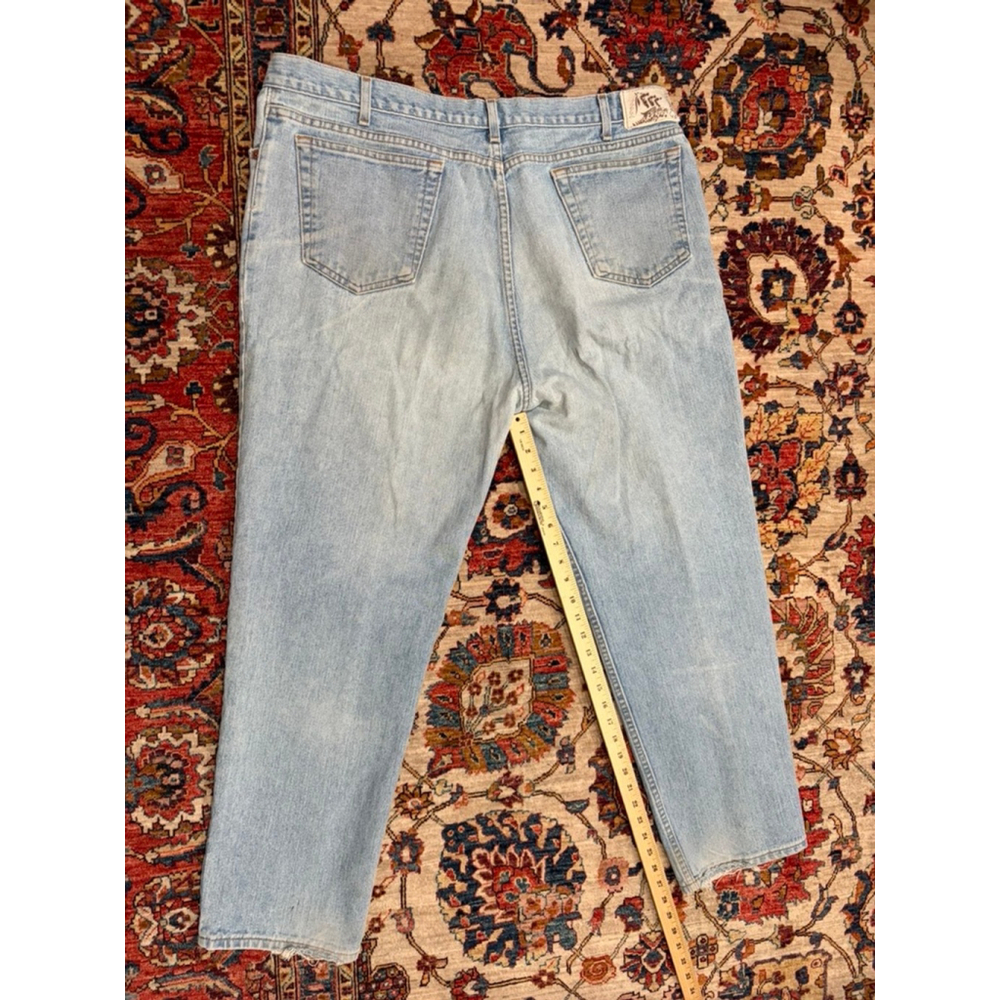 Vintage Mustang Light Wash Relaxed Fit Denim Jeans 42x30 Y2K Skater Streetwear R - Picture 8 of 11